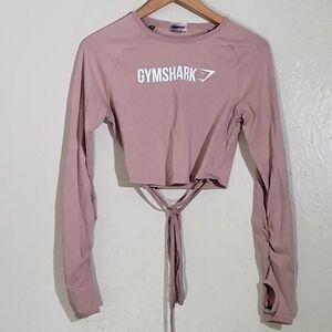 Gymshark Pink Long Sleeve Crop Top